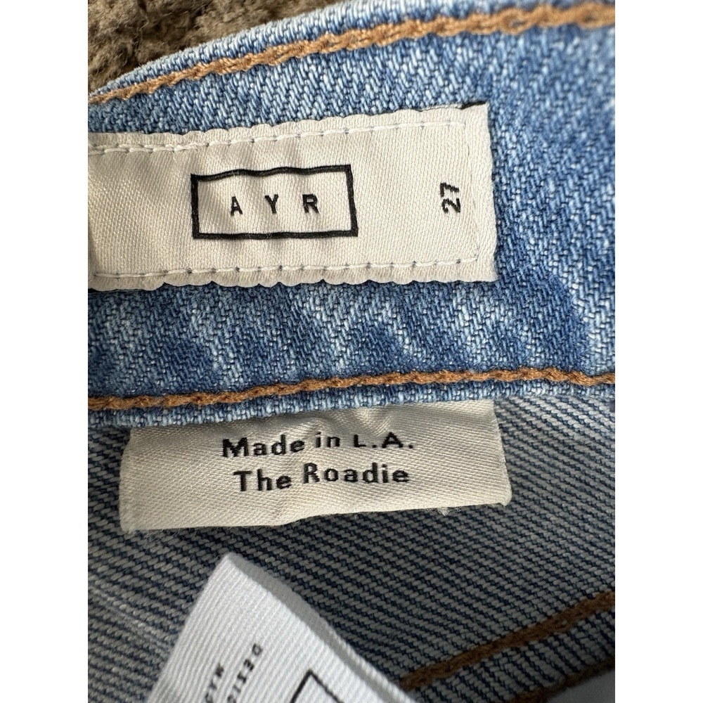 AYR Women's the Roadie Jeans Relaxed High Rise, Straight Leg, Denim, Size 27 - Picture 3 of 7